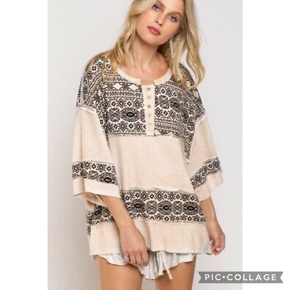 POL Tops - POL Oversized Southwest Print Boho Top Medium